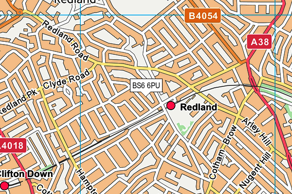 BS6 6PU map - OS VectorMap District (Ordnance Survey)