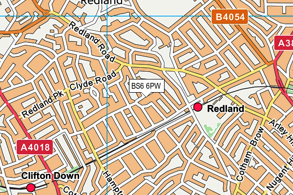 BS6 6PW map - OS VectorMap District (Ordnance Survey)