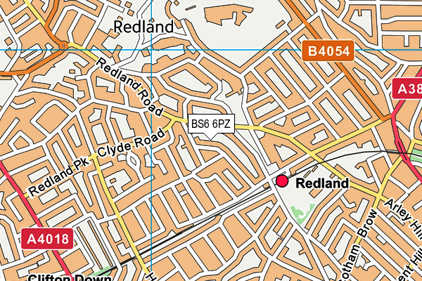 BS6 6PZ map - OS VectorMap District (Ordnance Survey)