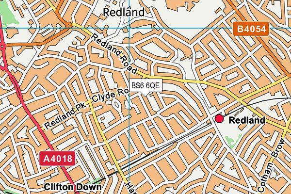BS6 6QE map - OS VectorMap District (Ordnance Survey)