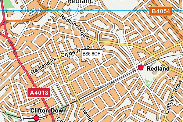 BS6 6QF map - OS VectorMap District (Ordnance Survey)