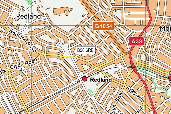BS6 6RB map - OS VectorMap District (Ordnance Survey)