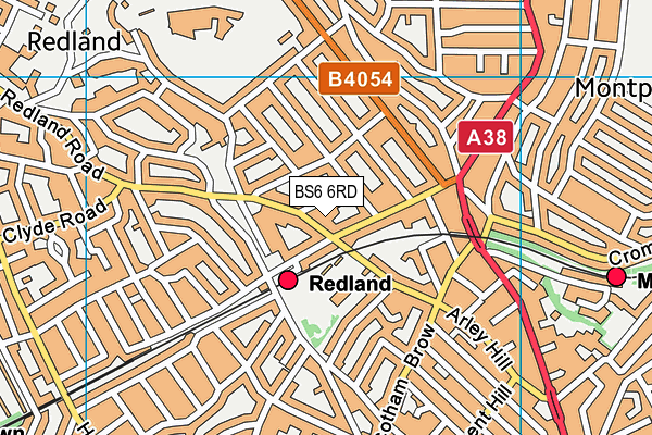 BS6 6RD map - OS VectorMap District (Ordnance Survey)