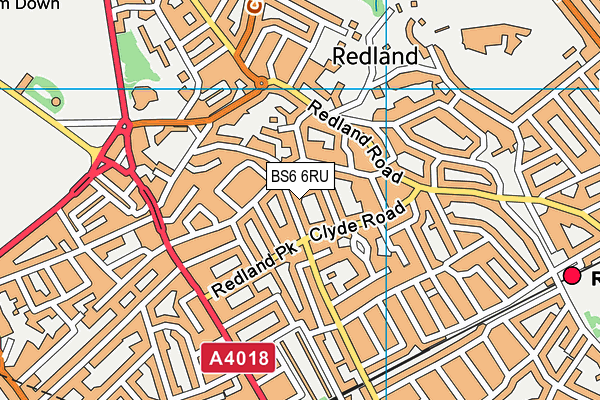 BS6 6RU map - OS VectorMap District (Ordnance Survey)