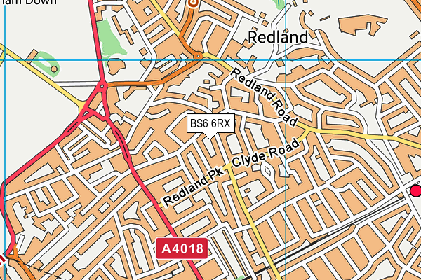 BS6 6RX map - OS VectorMap District (Ordnance Survey)