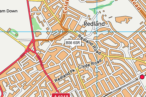 BS6 6SR map - OS VectorMap District (Ordnance Survey)