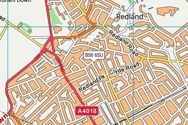 BS6 6SU map - OS VectorMap District (Ordnance Survey)