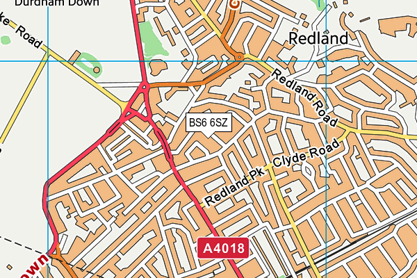 BS6 6SZ map - OS VectorMap District (Ordnance Survey)