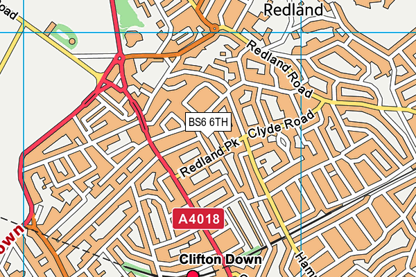 BS6 6TH map - OS VectorMap District (Ordnance Survey)