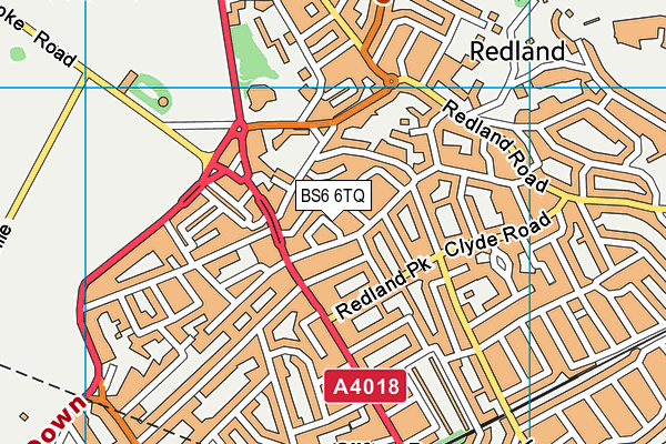 BS6 6TQ map - OS VectorMap District (Ordnance Survey)