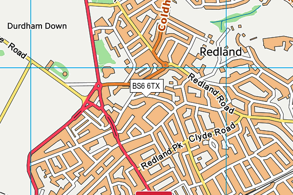 BS6 6TX map - OS VectorMap District (Ordnance Survey)