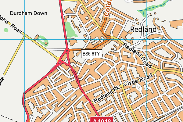 BS6 6TY map - OS VectorMap District (Ordnance Survey)