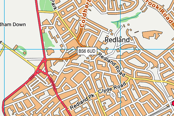 BS6 6UD map - OS VectorMap District (Ordnance Survey)