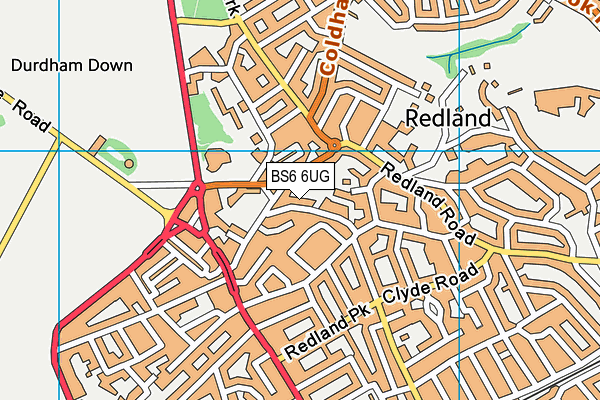 BS6 6UG map - OS VectorMap District (Ordnance Survey)