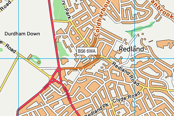 BS6 6WA map - OS VectorMap District (Ordnance Survey)