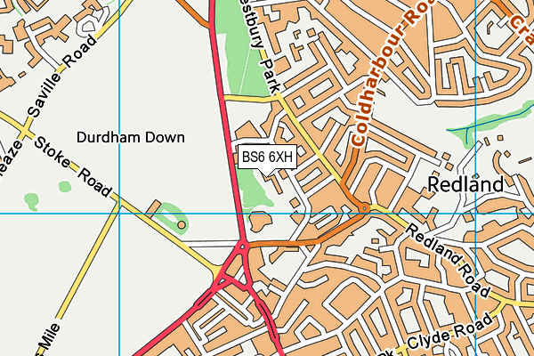 BS6 6XH map - OS VectorMap District (Ordnance Survey)