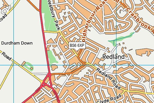BS6 6XP map - OS VectorMap District (Ordnance Survey)