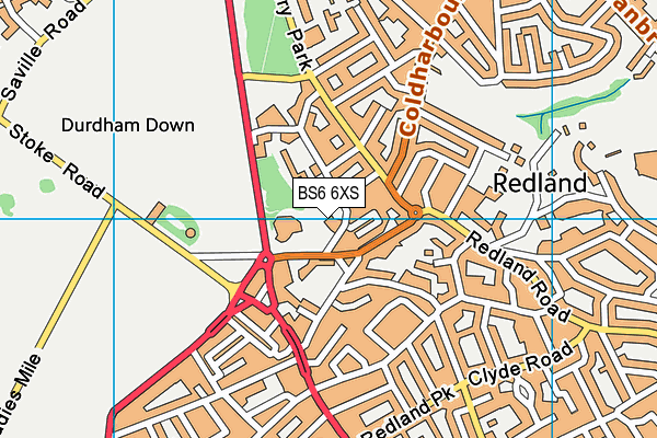 BS6 6XS map - OS VectorMap District (Ordnance Survey)