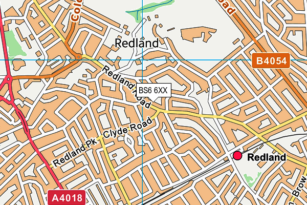 Map of 133 REDLAND ROAD REDLAND BRISTOL LIMITED at district scale