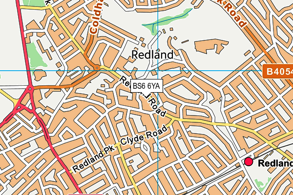 BS6 6YA map - OS VectorMap District (Ordnance Survey)