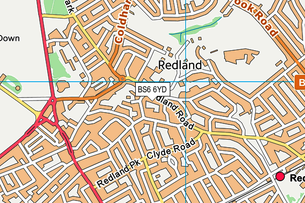 BS6 6YD map - OS VectorMap District (Ordnance Survey)