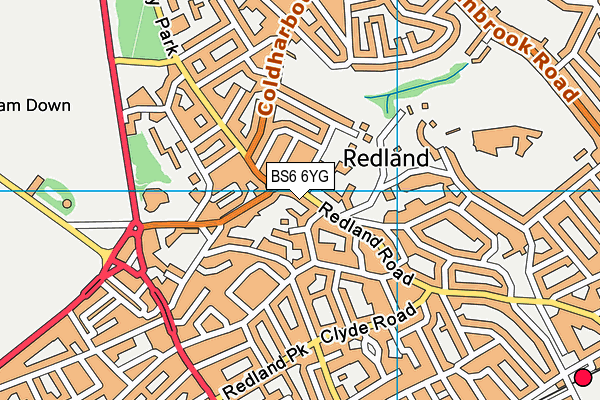 BS6 6YG map - OS VectorMap District (Ordnance Survey)