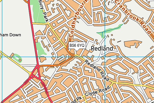 BS6 6YQ map - OS VectorMap District (Ordnance Survey)