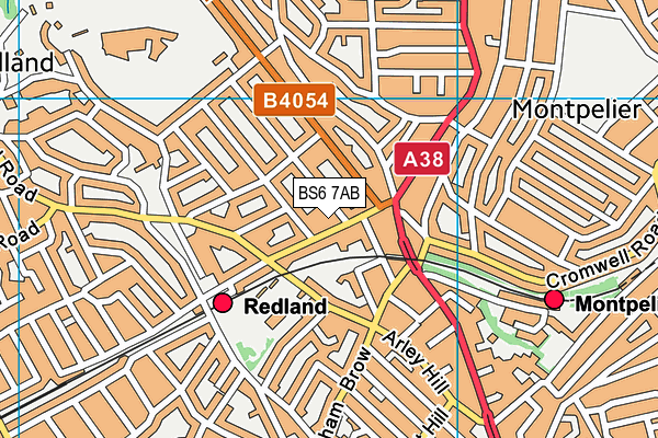 BS6 7AB map - OS VectorMap District (Ordnance Survey)