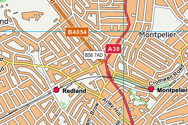 BS6 7AD map - OS VectorMap District (Ordnance Survey)