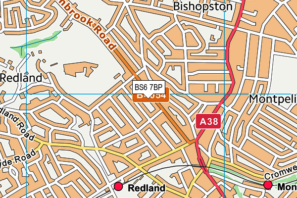 BS6 7BP map - OS VectorMap District (Ordnance Survey)