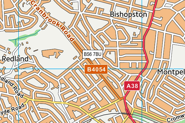 BS6 7BU map - OS VectorMap District (Ordnance Survey)