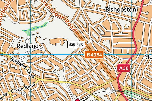 BS6 7BX map - OS VectorMap District (Ordnance Survey)