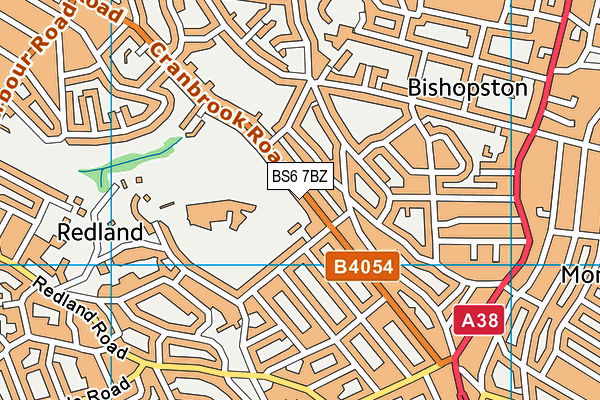 BS6 7BZ map - OS VectorMap District (Ordnance Survey)