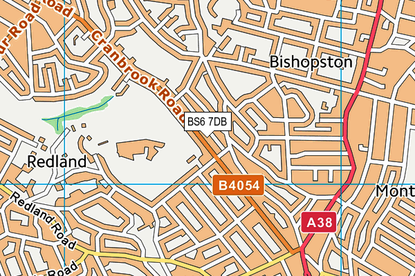 BS6 7DB map - OS VectorMap District (Ordnance Survey)