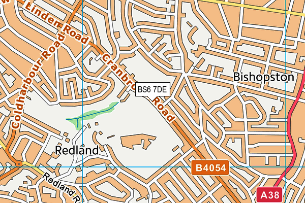 BS6 7DE map - OS VectorMap District (Ordnance Survey)
