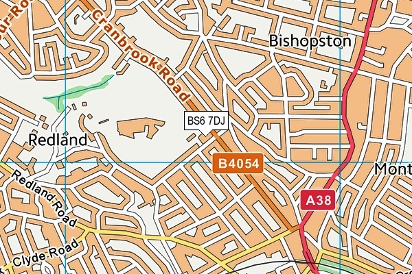 BS6 7DJ map - OS VectorMap District (Ordnance Survey)