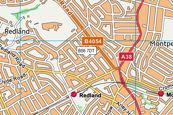 BS6 7DT map - OS VectorMap District (Ordnance Survey)