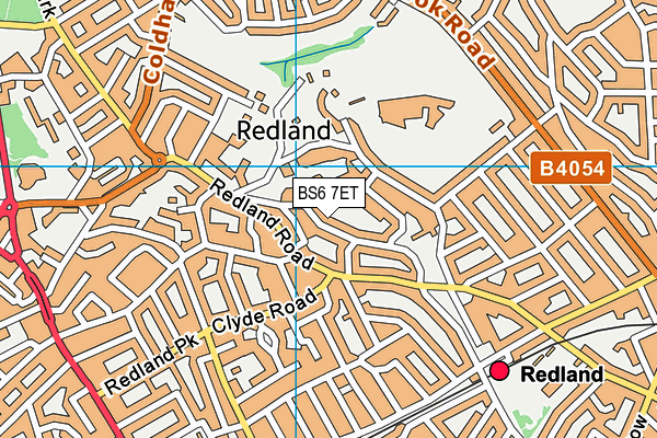 BS6 7ET map - OS VectorMap District (Ordnance Survey)