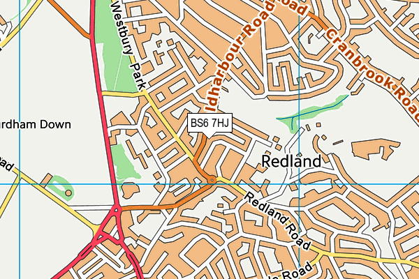 BS6 7HJ map - OS VectorMap District (Ordnance Survey)