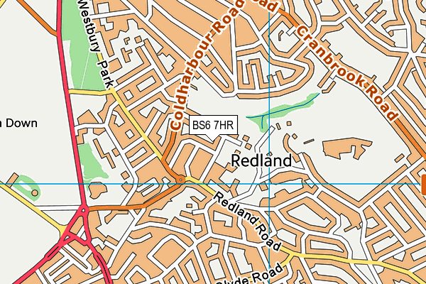 BS6 7HR map - OS VectorMap District (Ordnance Survey)