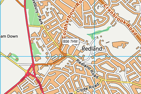 BS6 7HW map - OS VectorMap District (Ordnance Survey)
