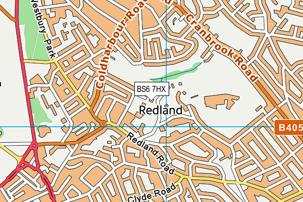 BS6 7HX map - OS VectorMap District (Ordnance Survey)