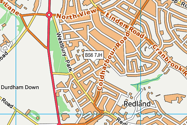BS6 7JH map - OS VectorMap District (Ordnance Survey)