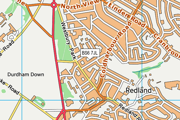 BS6 7JL map - OS VectorMap District (Ordnance Survey)