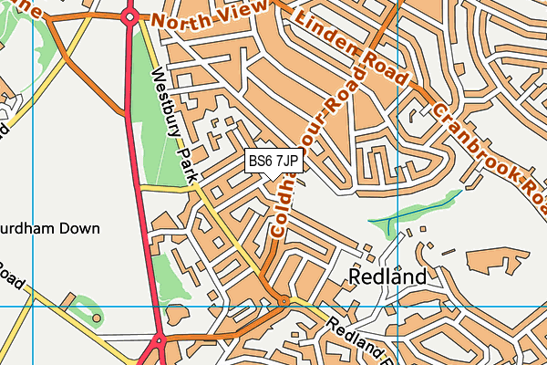 BS6 7JP map - OS VectorMap District (Ordnance Survey)