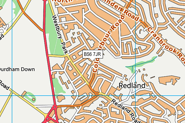BS6 7JR map - OS VectorMap District (Ordnance Survey)