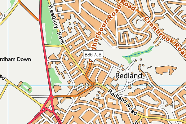 BS6 7JS map - OS VectorMap District (Ordnance Survey)