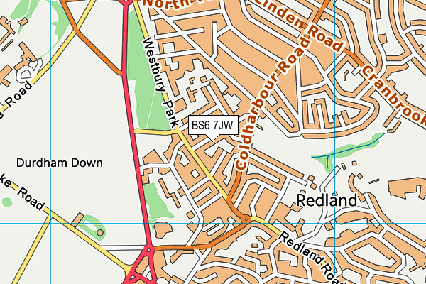 BS6 7JW map - OS VectorMap District (Ordnance Survey)
