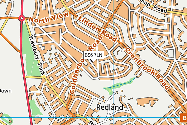 BS6 7LN map - OS VectorMap District (Ordnance Survey)