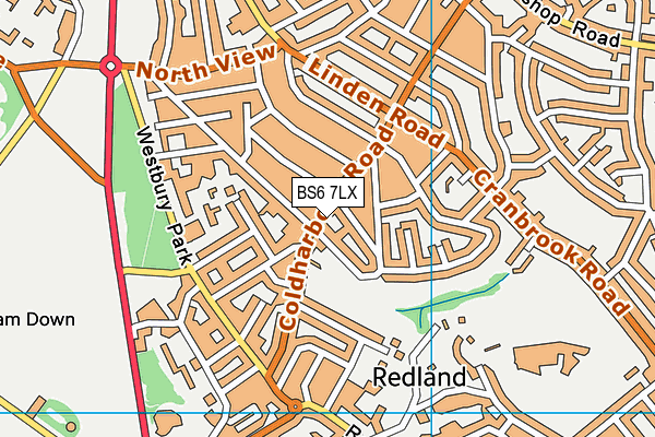 BS6 7LX map - OS VectorMap District (Ordnance Survey)
